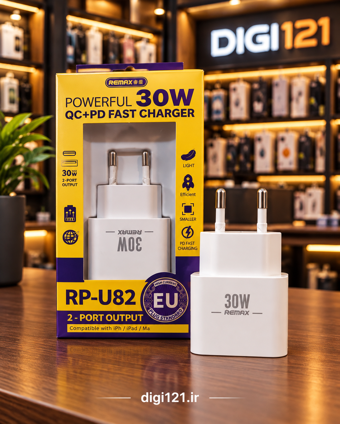 شارژر دیواری ۳۰ وات ریمکس مدل RP-U82